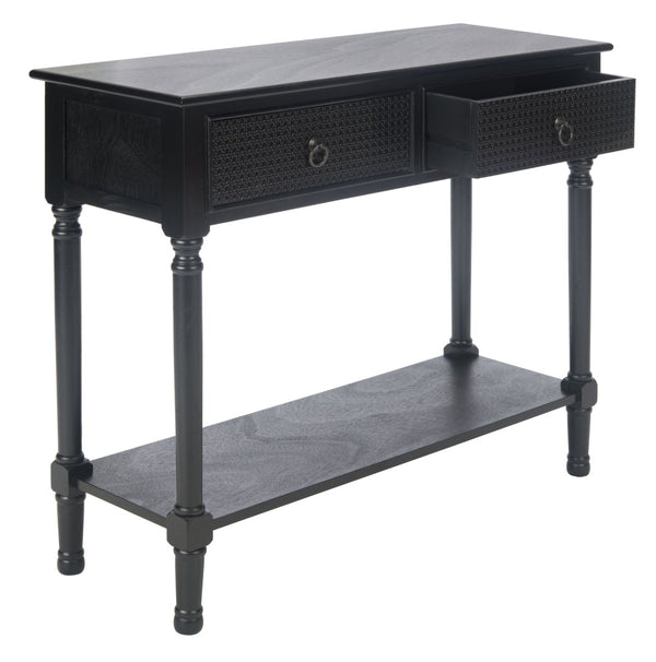 Safavieh Haines Console Table - Elegant Carved Design With Sleek Storage For Entryways And Living Spaces Black CNS5727A