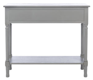 Safavieh Haines Console Table - Elegant Carved Design With Sleek Storage For Entryways And Living Spaces Distressed Grey CNS5727B