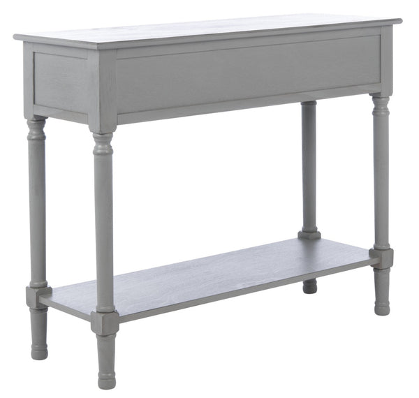 Safavieh Haines Console Table - Elegant Carved Design With Sleek Storage For Entryways And Living Spaces Distressed Grey CNS5727B