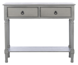Safavieh Haines Console Table - Elegant Carved Design With Sleek Storage For Entryways And Living Spaces Distressed Grey CNS5727B