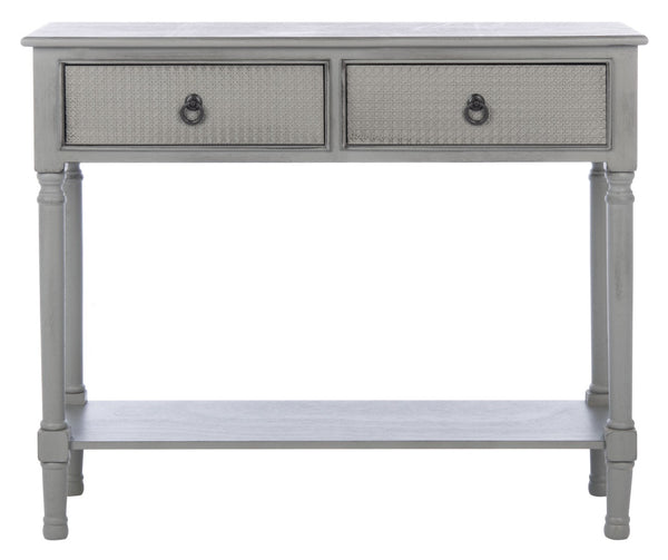 Safavieh Haines Console Table - Elegant Carved Design With Sleek Storage For Entryways And Living Spaces Distressed Grey CNS5727B