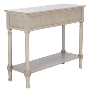 Safavieh Haines Console Table - Elegant Carved Design With Sleek Storage For Entryways And Living Spaces Greige CNS5727C