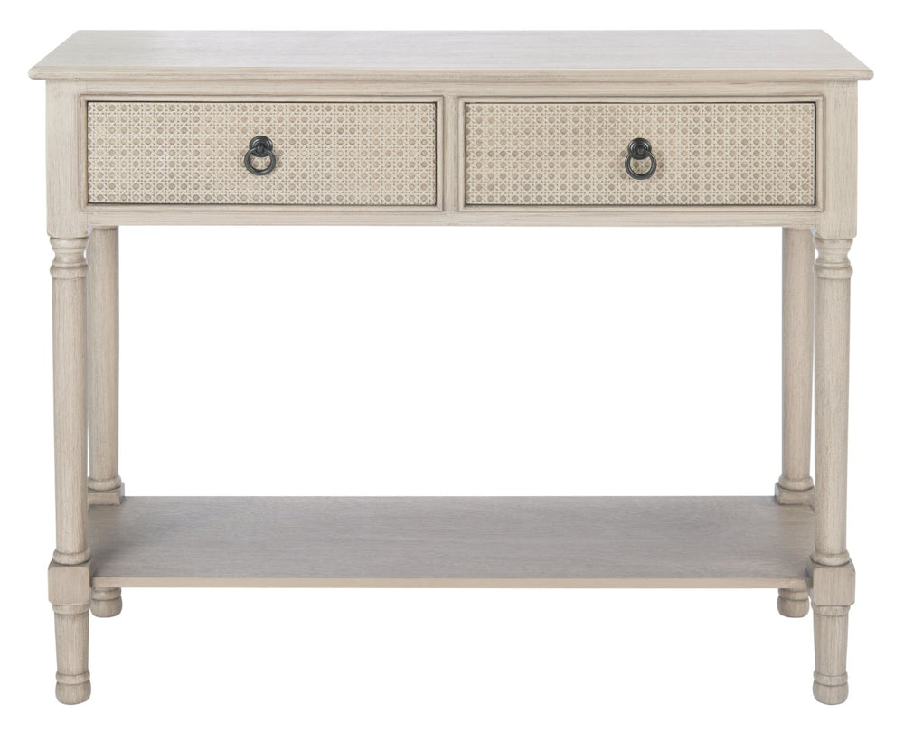 Safavieh Haines Console Table - Elegant Carved Design With Sleek Storage For Entryways And Living Spaces Greige CNS5727C