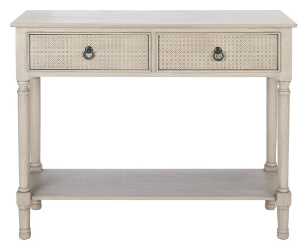 Safavieh Haines Console Table - Elegant Carved Design With Sleek Storage For Entryways And Living Spaces Greige CNS5727C