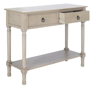 Safavieh Haines Console Table - Elegant Carved Design With Sleek Storage For Entryways And Living Spaces Greige CNS5727C