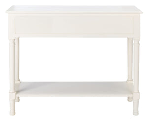 Safavieh Haines Console Table - Elegant Carved Design With Sleek Storage For Entryways And Living Spaces White CNS5727D