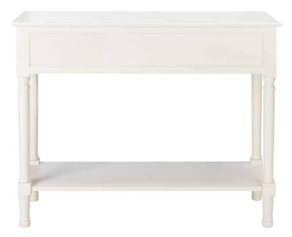 Safavieh Haines Console Table - Elegant Carved Design With Sleek Storage For Entryways And Living Spaces White CNS5727D
