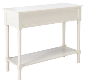 Safavieh Haines Console Table - Elegant Carved Design With Sleek Storage For Entryways And Living Spaces White CNS5727D