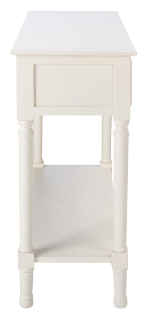 Safavieh Haines Console Table - Elegant Carved Design With Sleek Storage For Entryways And Living Spaces White CNS5727D