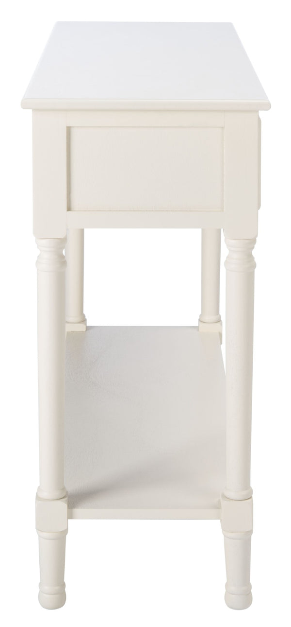 Safavieh Haines Console Table - Elegant Carved Design With Sleek Storage For Entryways And Living Spaces White CNS5727D