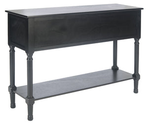 Safavieh Haines Console Table With Four Drawers – Elegant Storage Solution For Entryways And Hallways Black CNS5728A