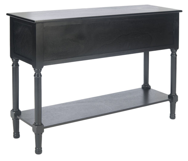 Safavieh Haines Console Table With Four Drawers – Elegant Storage Solution For Entryways And Hallways Black CNS5728A