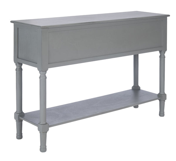 Safavieh Haines Console Table With Four Drawers – Elegant Storage Solution For Entryways And Hallways Distressed Grey CNS5728B