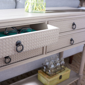 Safavieh Haines Console Table With Four Drawers – Elegant Storage Solution For Entryways And Hallways Greige CNS5728C