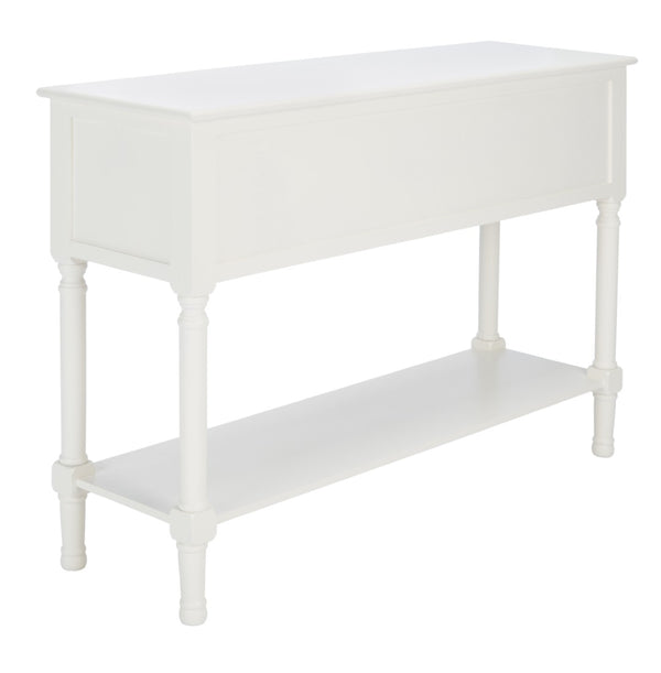 Safavieh Haines Console Table With Four Drawers – Elegant Storage Solution For Entryways And Hallways White CNS5728D