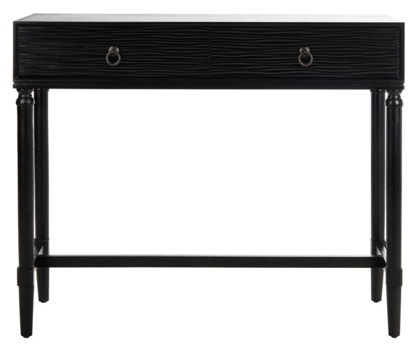 Safavieh Aliyah 2-Drawer Console Table - Rustic French Country Charm For Entryway And Living Space Decor Black CNS5729A