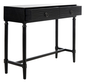 Safavieh Aliyah 2-Drawer Console Table - Rustic French Country Charm For Entryway And Living Space Decor Black CNS5729A