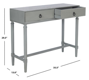 Safavieh Aliyah 2-Drawer Console Table - Rustic French Country Charm For Entryway And Living Space Decor Distressed Grey CNS5729B