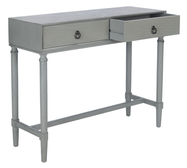 Safavieh Aliyah 2-Drawer Console Table - Rustic French Country Charm For Entryway And Living Space Decor Distressed Grey CNS5729B