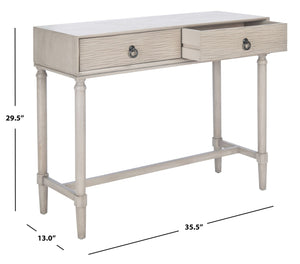 Safavieh Aliyah 2-Drawer Console Table - Rustic French Country Charm For Entryway And Living Space Decor Greige CNS5729C