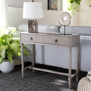 Safavieh Aliyah 2-Drawer Console Table - Rustic French Country Charm For Entryway And Living Space Decor Greige CNS5729C