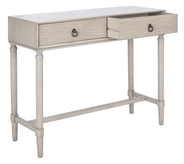 Safavieh Aliyah 2-Drawer Console Table - Rustic French Country Charm For Entryway And Living Space Decor Greige CNS5729C