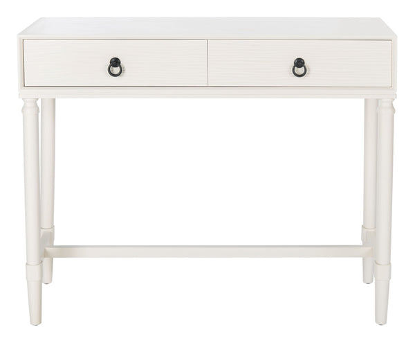 Safavieh Aliyah 2-Drawer Console Table - Rustic French Country Charm For Entryway And Living Space Decor Distressed White CNS5729D