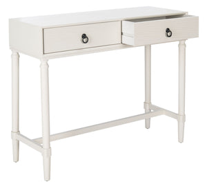 Safavieh Aliyah 2-Drawer Console Table - Rustic French Country Charm For Entryway And Living Space Decor Distressed White CNS5729D