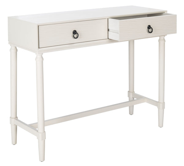 Safavieh Aliyah 2-Drawer Console Table - Rustic French Country Charm For Entryway And Living Space Decor Distressed White CNS5729D