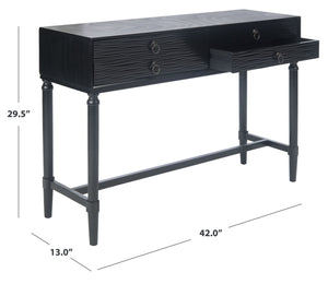 Safavieh Aliyah 4-Drawer Console Table – Elegant French Country Design With Modern Touch For Stylish Storage Black CNS5730A