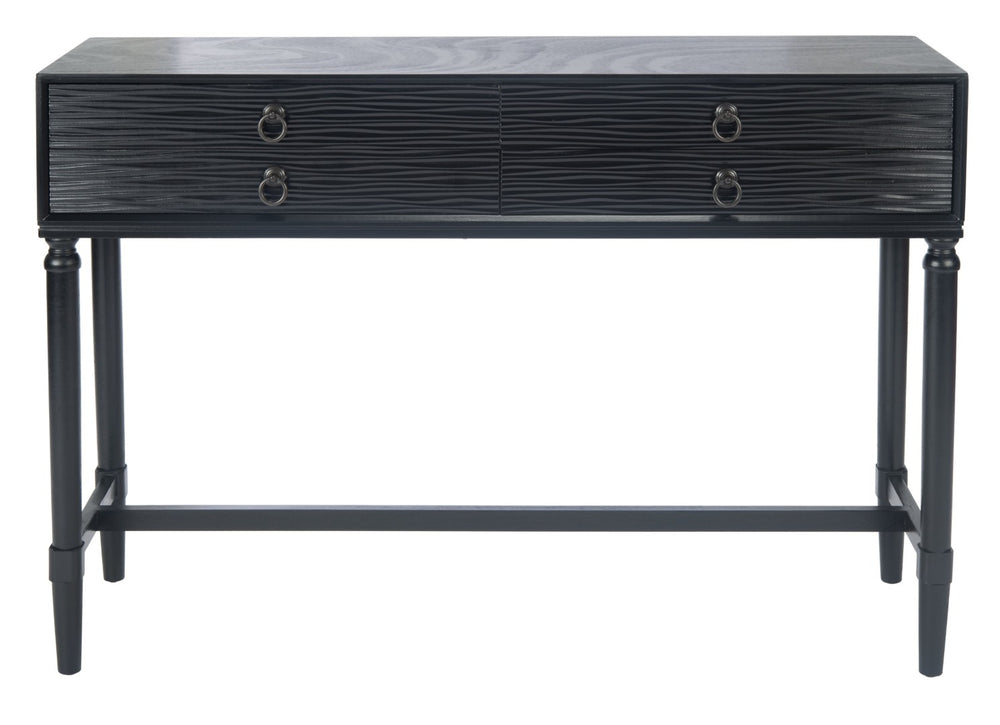 Safavieh Aliyah 4-Drawer Console Table – Elegant French Country Design With Modern Touch For Stylish Storage Black CNS5730A