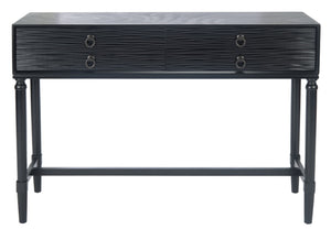 Safavieh Aliyah 4-Drawer Console Table – Elegant French Country Design With Modern Touch For Stylish Storage Black CNS5730A