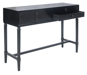 Safavieh Aliyah 4-Drawer Console Table – Elegant French Country Design With Modern Touch For Stylish Storage Black CNS5730A