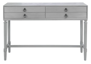 Safavieh Aliyah 4-Drawer Console Table – Elegant French Country Design With Modern Touch For Stylish Storage Distressed Grey CNS5730B