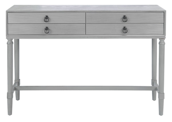 Safavieh Aliyah 4-Drawer Console Table – Elegant French Country Design With Modern Touch For Stylish Storage Distressed Grey CNS5730B
