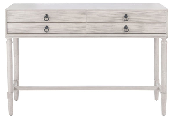 Safavieh Aliyah 4-Drawer Console Table – Elegant French Country Design With Modern Touch For Stylish Storage Greige CNS5730C