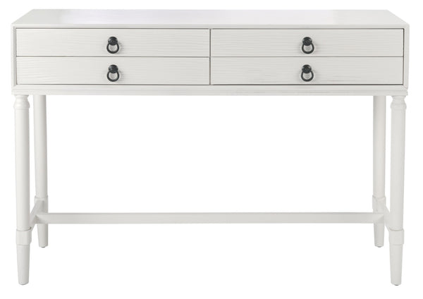 Safavieh Aliyah 4-Drawer Console Table – Elegant French Country Design With Modern Touch For Stylish Storage White CNS5730D