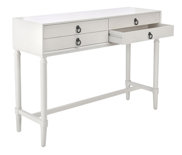 Safavieh Aliyah 4-Drawer Console Table – Elegant French Country Design With Modern Touch For Stylish Storage White CNS5730D