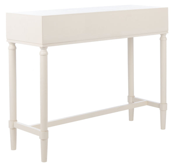 Safavieh Estella Console Table With Drawers - Elegant Traditional Craftsmanship Meets Modern Design Charm White CNS5731A