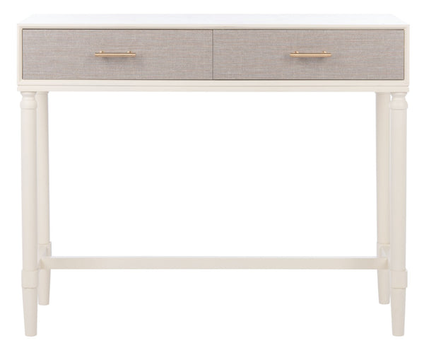 Safavieh Estella Console Table With Drawers - Elegant Traditional Craftsmanship Meets Modern Design Charm White CNS5731A
