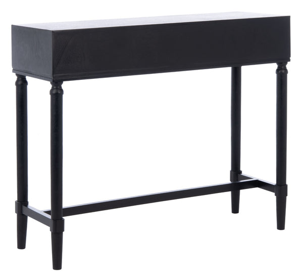Safavieh Estella Console Table With Drawers - Elegant Traditional Craftsmanship Meets Modern Design Charm Black CNS5731B