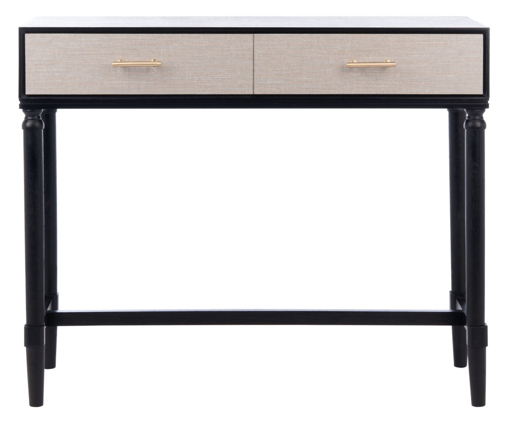 Safavieh Estella Console Table With Drawers - Elegant Traditional Craftsmanship Meets Modern Design Charm Black CNS5731B