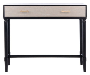 Safavieh Estella Console Table With Drawers - Elegant Traditional Craftsmanship Meets Modern Design Charm Black CNS5731B