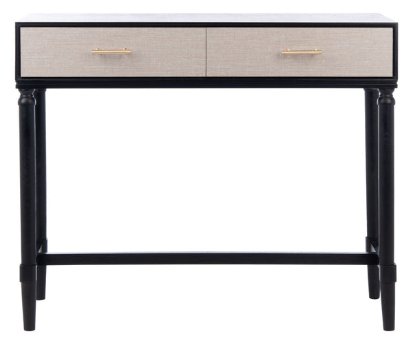 Safavieh Estella Console Table With Drawers - Elegant Traditional Craftsmanship Meets Modern Design Charm Black CNS5731B