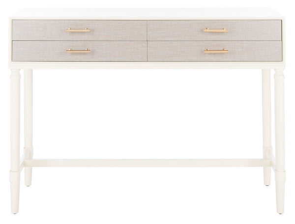 Safavieh Estella Elegant Console Table With 4 Drawers And Timeless Carved Detailing For Entryway Or Living Room White CNS5732A