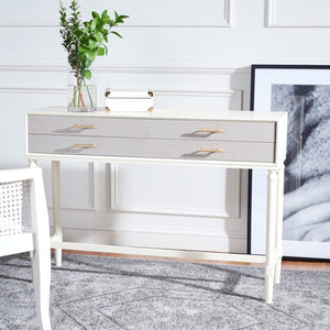 Safavieh Estella Elegant Console Table With 4 Drawers And Timeless Carved Detailing For Entryway Or Living Room White CNS5732A