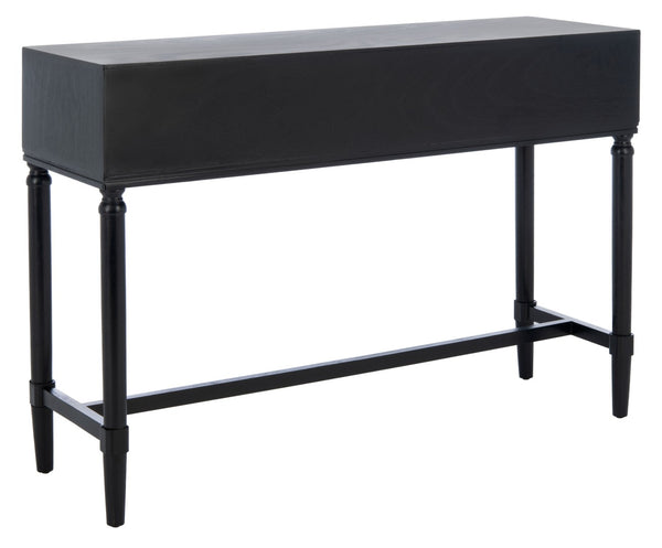 Safavieh Estella Elegant Console Table With 4 Drawers And Timeless Carved Detailing For Entryway Or Living Room Black CNS5732B