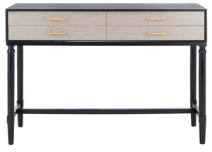 Safavieh Estella Elegant Console Table With 4 Drawers And Timeless Carved Detailing For Entryway Or Living Room Black CNS5732B