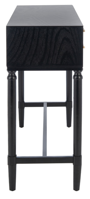 Safavieh Estella Elegant Console Table With 4 Drawers And Timeless Carved Detailing For Entryway Or Living Room Black CNS5732B