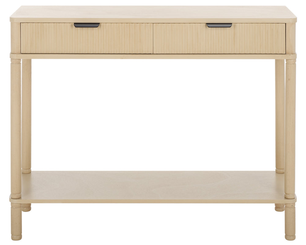 Safavieh Thurston 2-drawer Console Table - Modern Design With Stylish Storage For Living Room Or Entryway Decor Natural Wood Cns5737a
